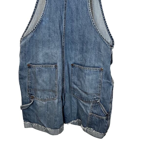 OshKosh Girls Denim Overalls Blue Size 12L Adjustable Straps Multiple Pockets - Picture 4 of 16
